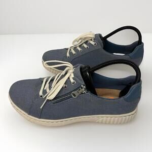 Clarks Collection Lace-Up Sneakers Caroline Denim Blue Sz 8.5